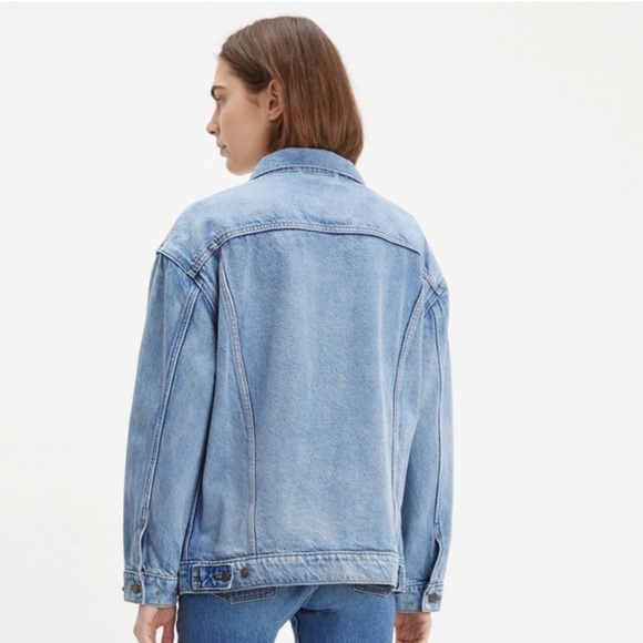 NWOT LEVIS BEDAZZLED JACKET denim spring boho classic coat designer casual $130 - Picture 2 of 5